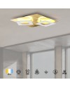 DALIA * PLAFÓN CUADRADO 24W+24W - ORO + BLANCO